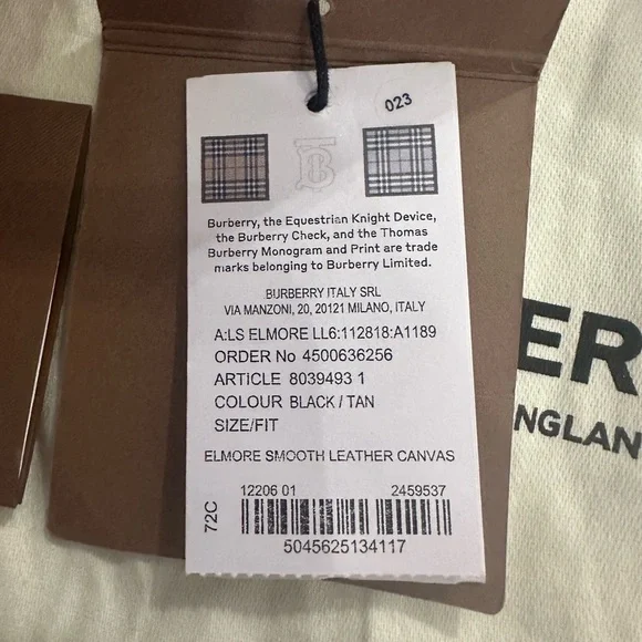 Burberry Horseferry Canvas & Leather Zip Around Wallet Wallets